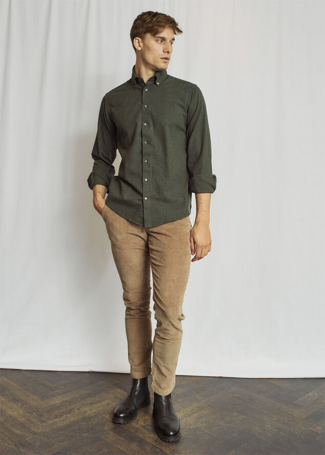 Bruun & Stengade BS Muriel Casual Modern Fit Shirt Army