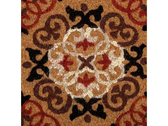 Tapis d'entrée en PVC imprimé marron 45x75