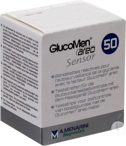 GlucoMen Areo Sensor Bandelettes Glycémie 50 Pièces (46191)