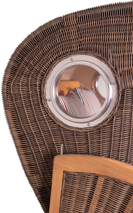 Strandstoel Rantum teak PE grijs design 586