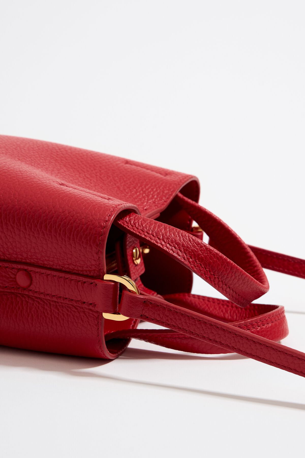 Bolsa mini de couro Chihuahua vermelha