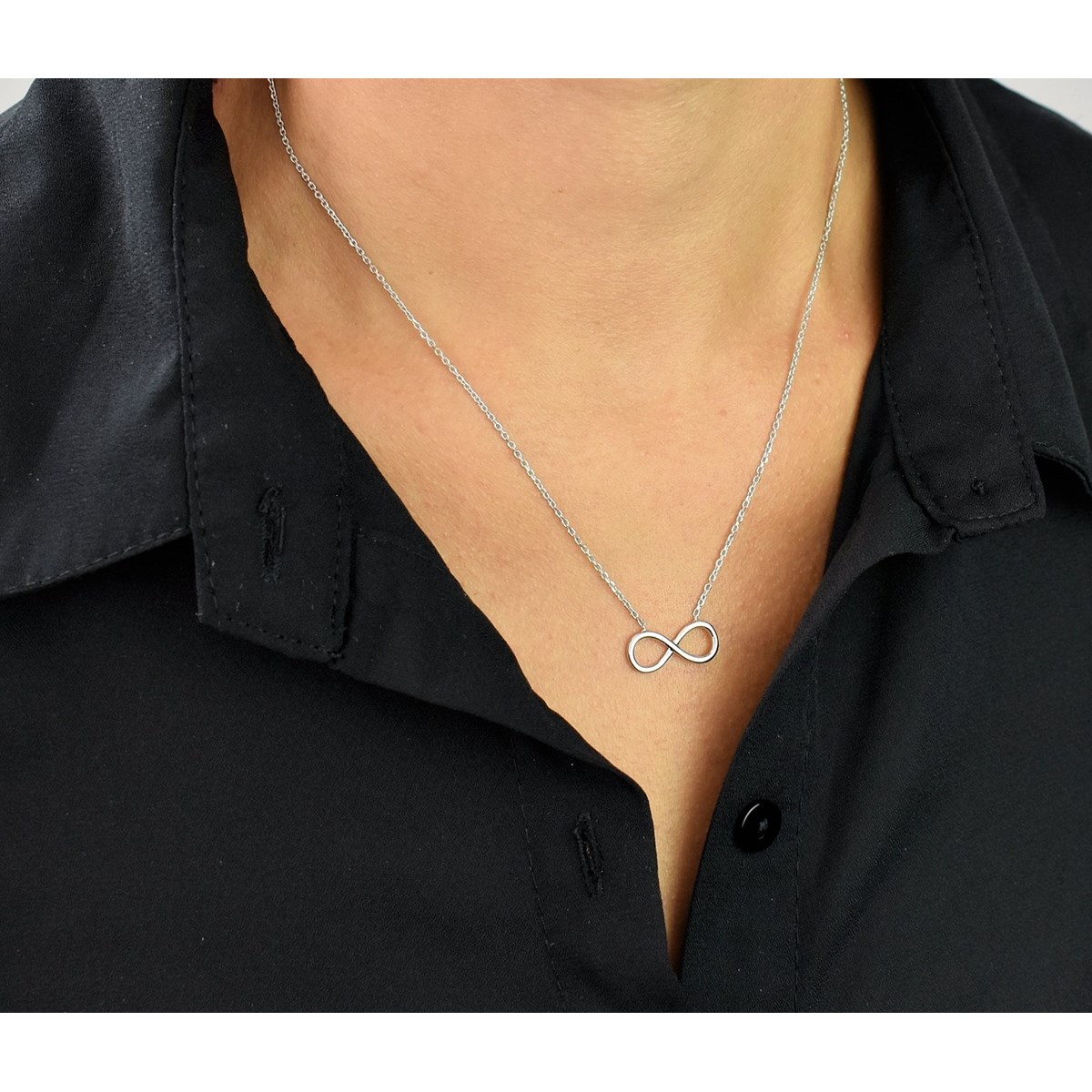 Parure infini symbole Argent 925 Rhodié
