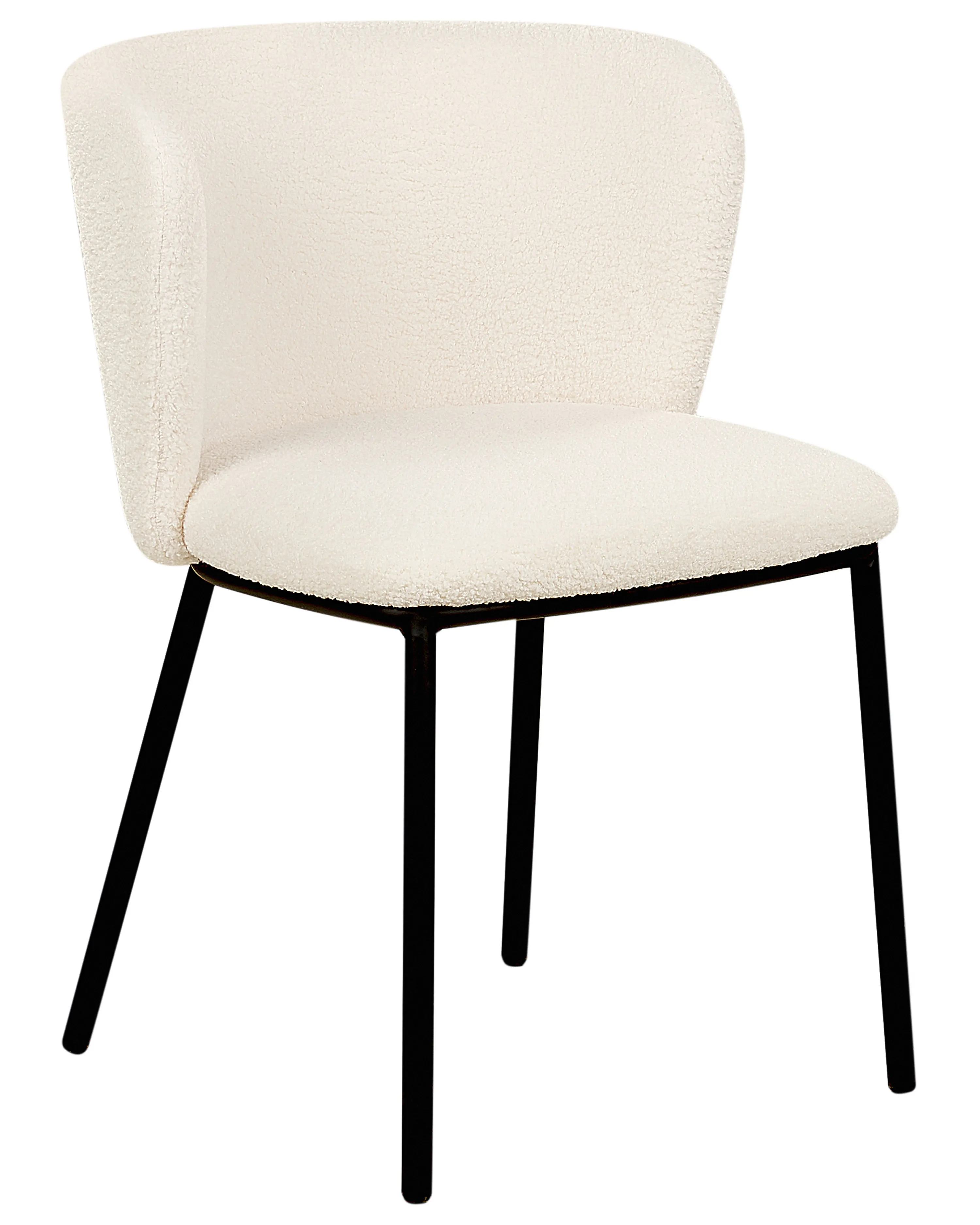 Set van 2 eetkamerstoelen MINA Bouclé Gebroken wit