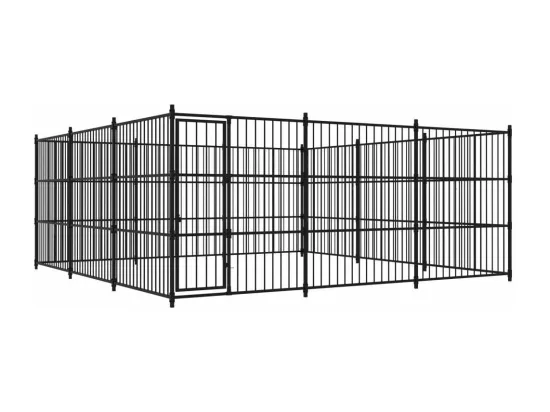 Chenil extérieur cage enclos 450 x 450 x 185 cm 02_0000357