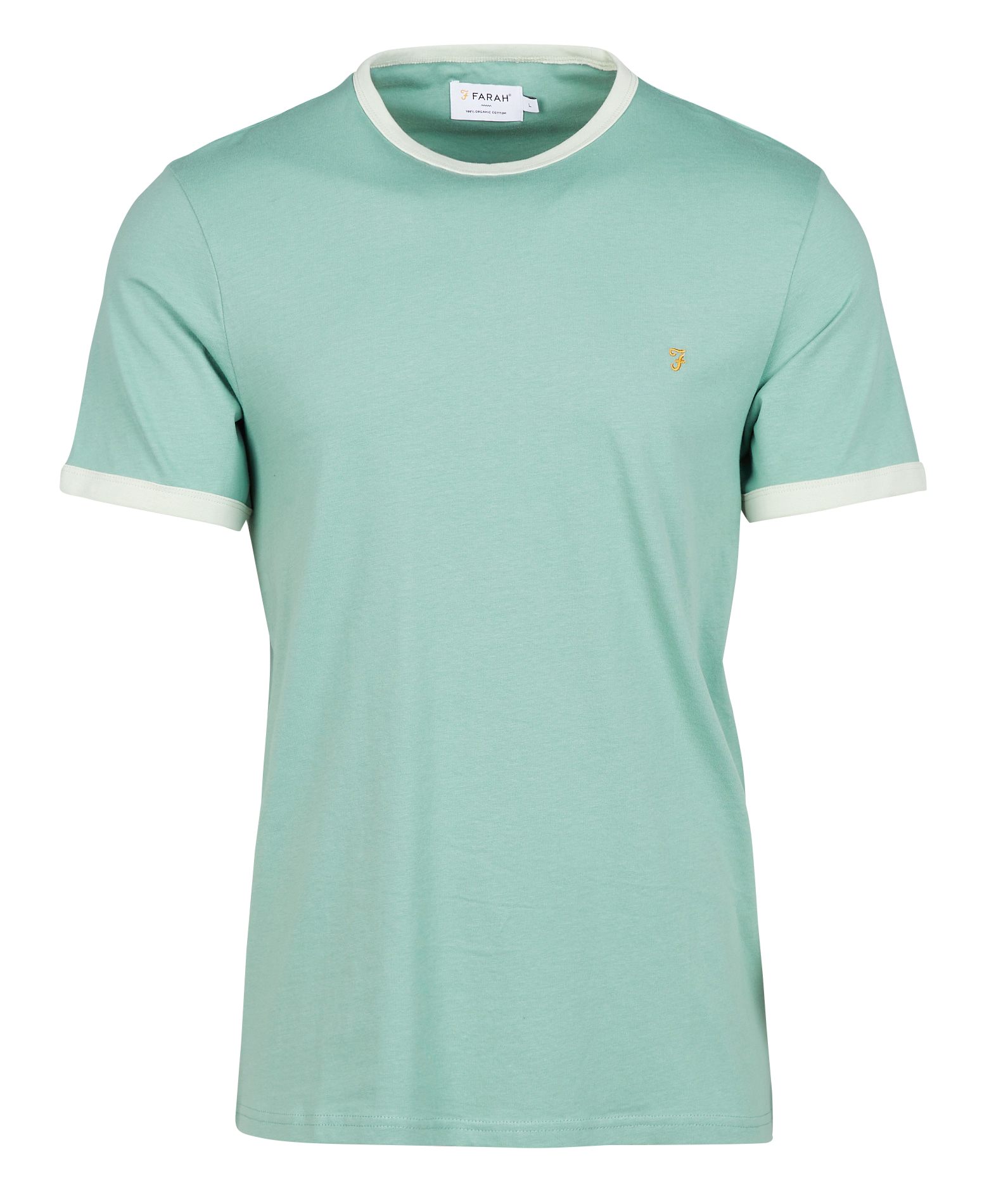 GROVES RINGER - Tee-shirt col rond regular-fit en coton | Vert