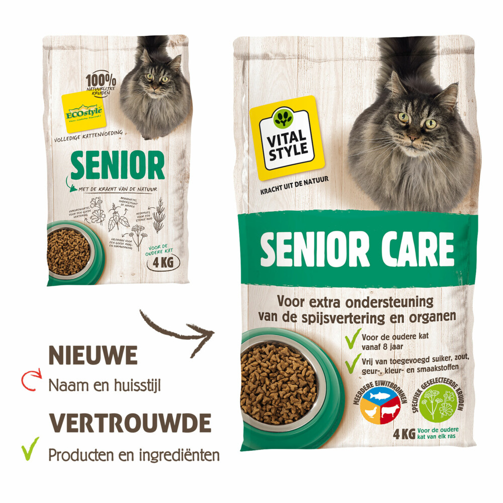 VITALstyle Kattenvoer Care Senior 4 kg