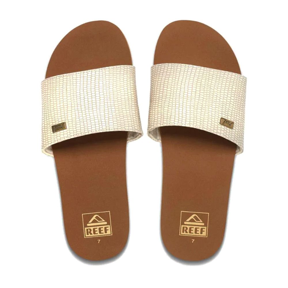 Reef BLISS NIGHTS SLIDE - Sandales Femme white/tan