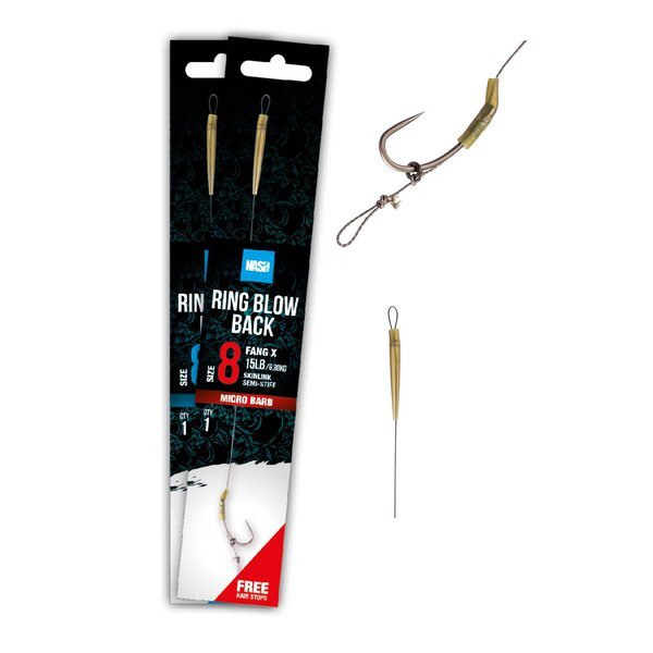Bas de ligne Nash Ring Blow Back Rig Barbless
