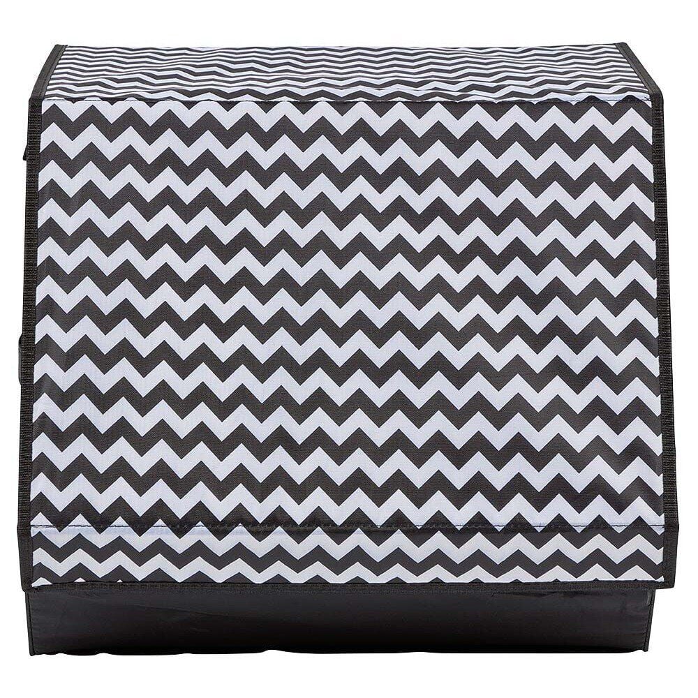 Boîte de rangement à ouverture frontale motif chevron H35 cm