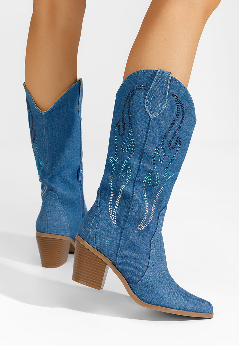 Bottes cowboy femme denim Melynda