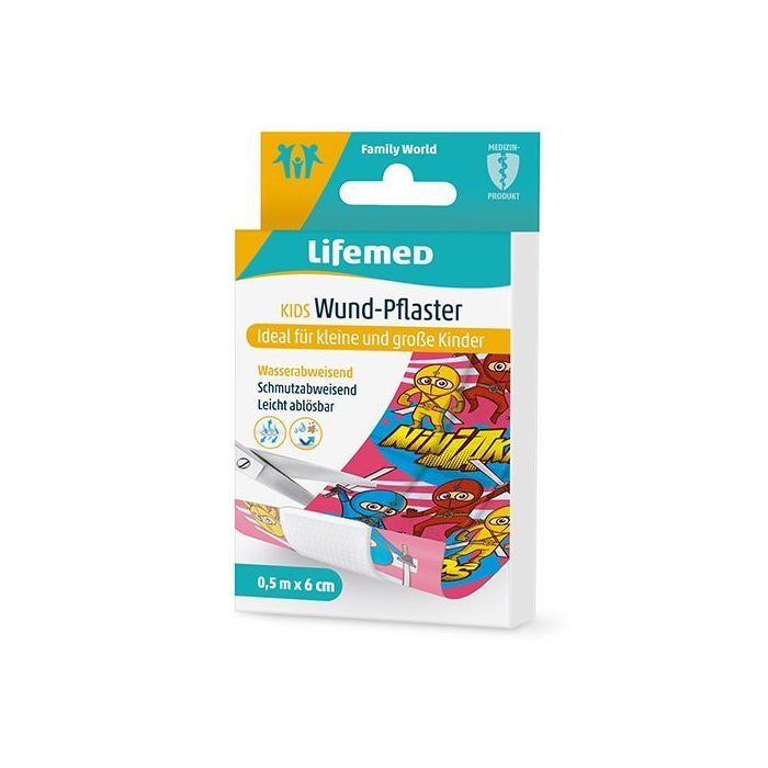 Lifemed Kids Wund-Pflaster 0,5 m x 6 cm farbig 