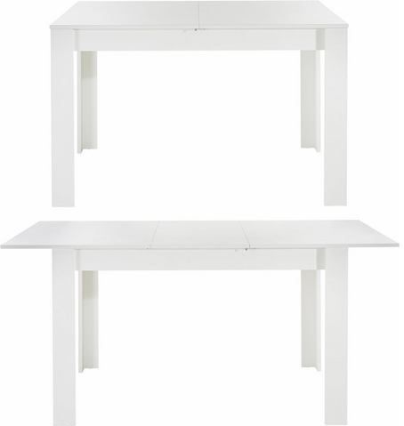Eettafel - Matwit - 120 cm x 80 cm - Hout - Inklapbaar