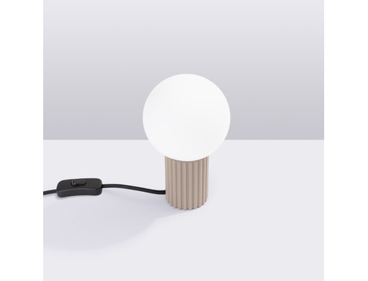SOLLUX LIGHTING - Lampe à poser halo taupe