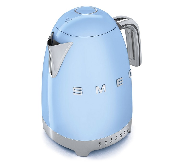 Bouilloire SMEG KLF04PBEU Bleu azur - température réglable + Offre Cadeau