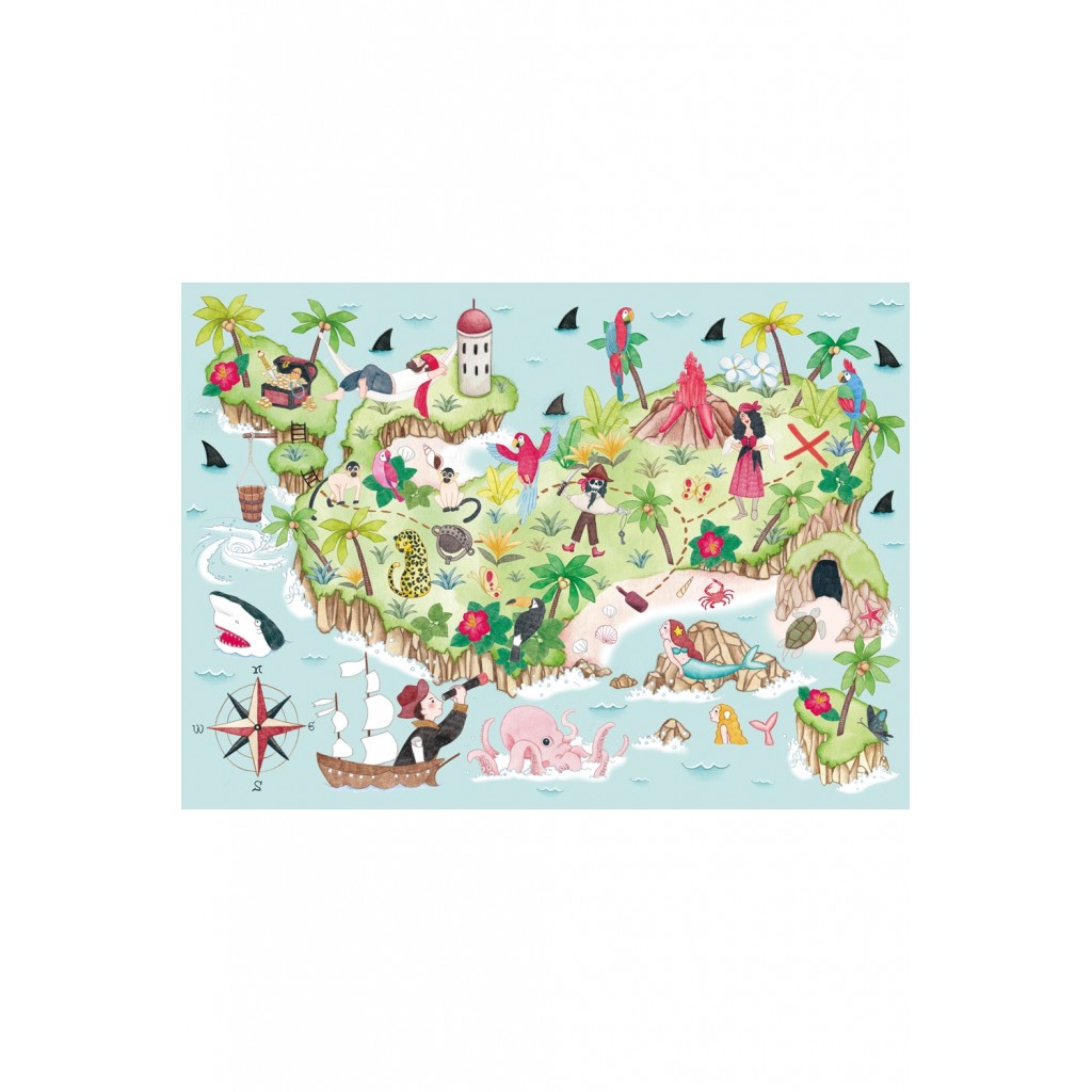Puzzle - Ile au Trésor - 50 Pièces