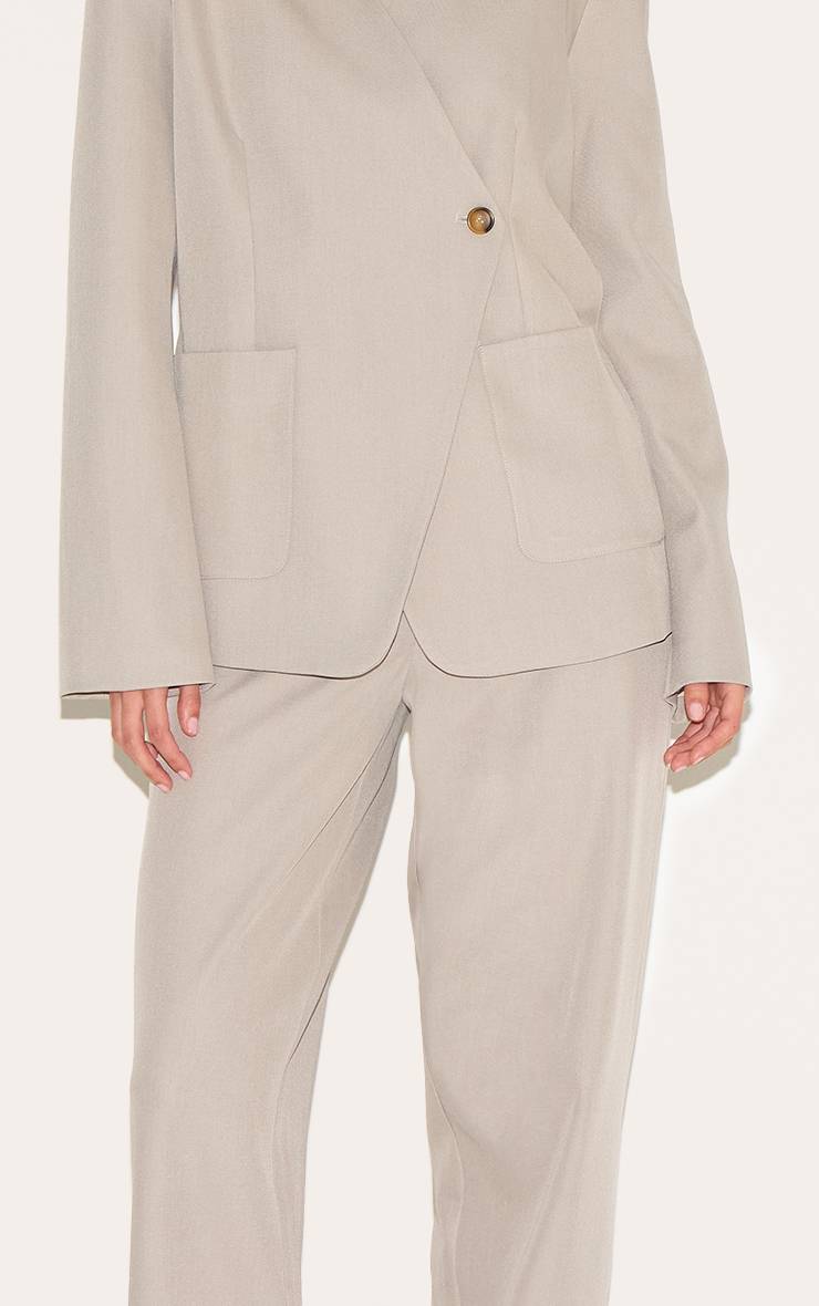 Sable Pantalon Tissé Tailleur Taille Mi-haute