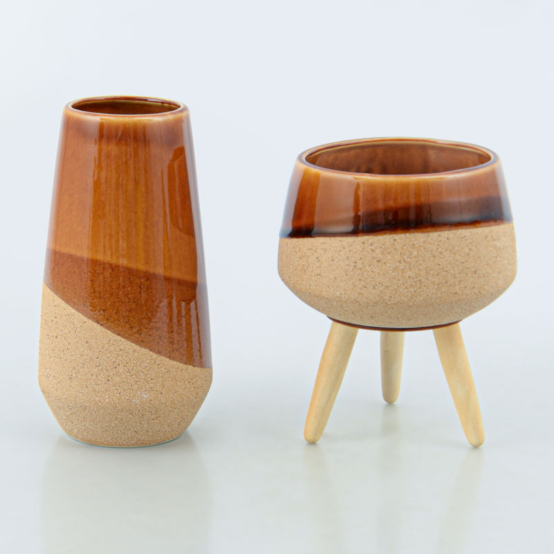Vase droit terracotta