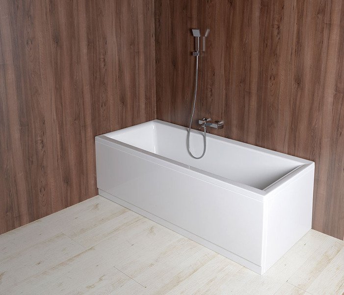 Polysan Plain badpaneel links 170x59cm wit