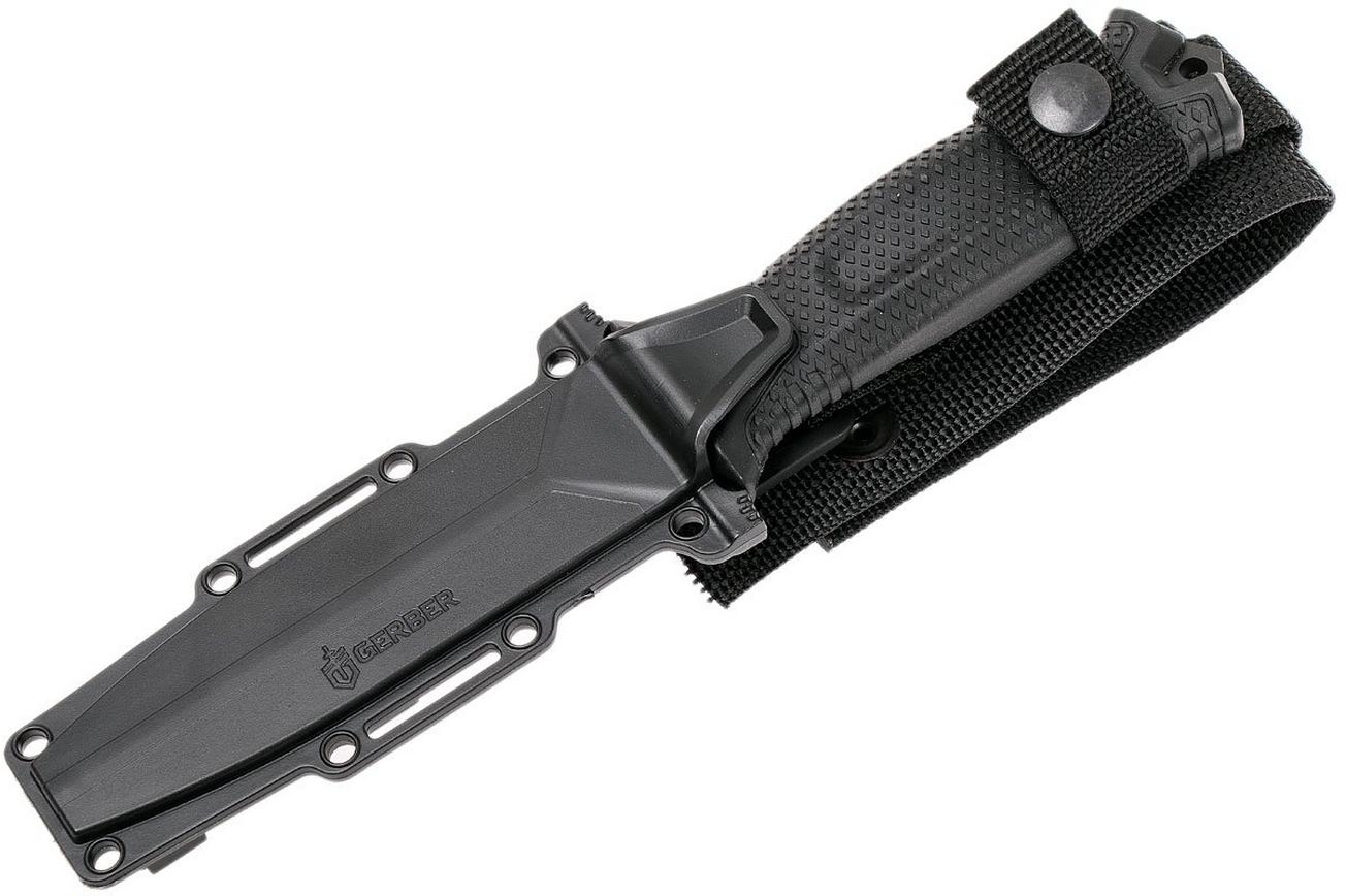 Gerber Strongarm Fixed Blade Black SE 30-001060N deels gekarteld, vaststaand mes