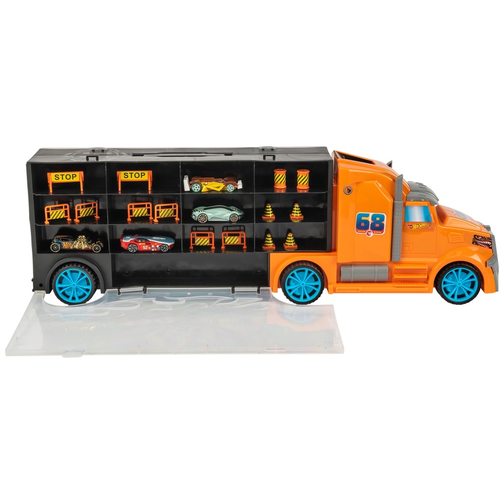 Hot Wheels Transporter 65 America Tragekoffer-LKW mit 6 Autos