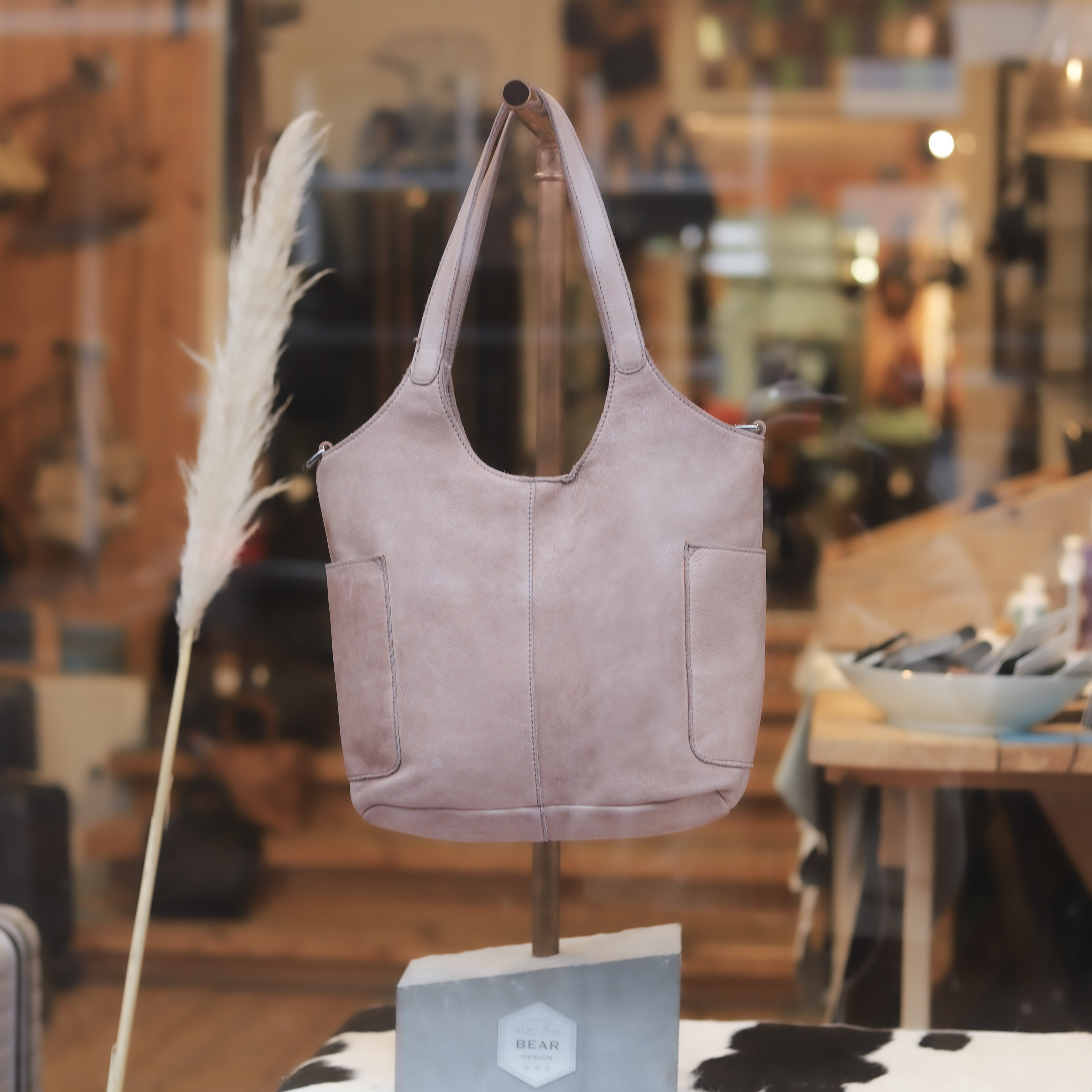 Hand-/schoudertas 'Diede' taupe Taupe