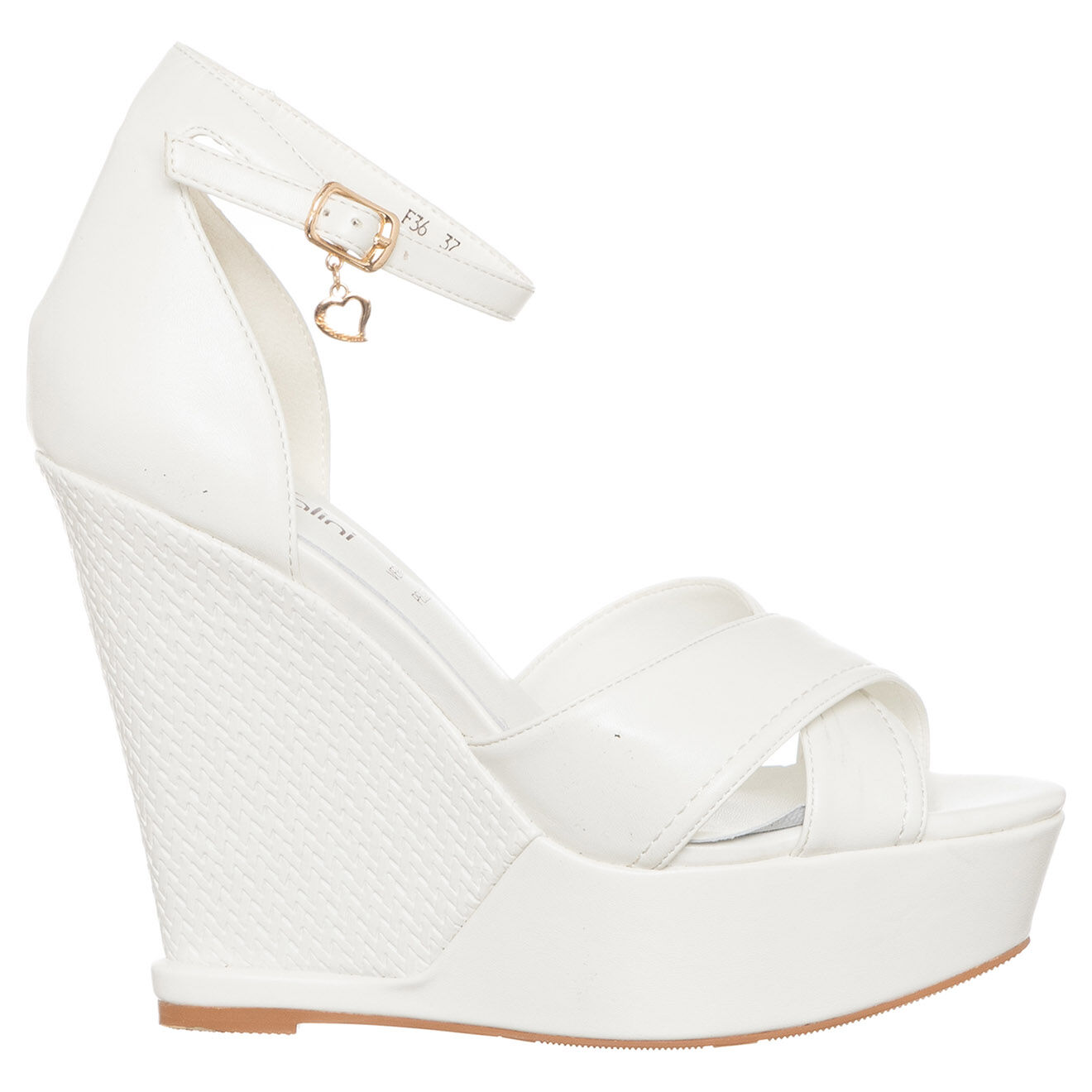 Tua By Braccialini Sandales compensées Lya blanches - Talon 12.5 cm