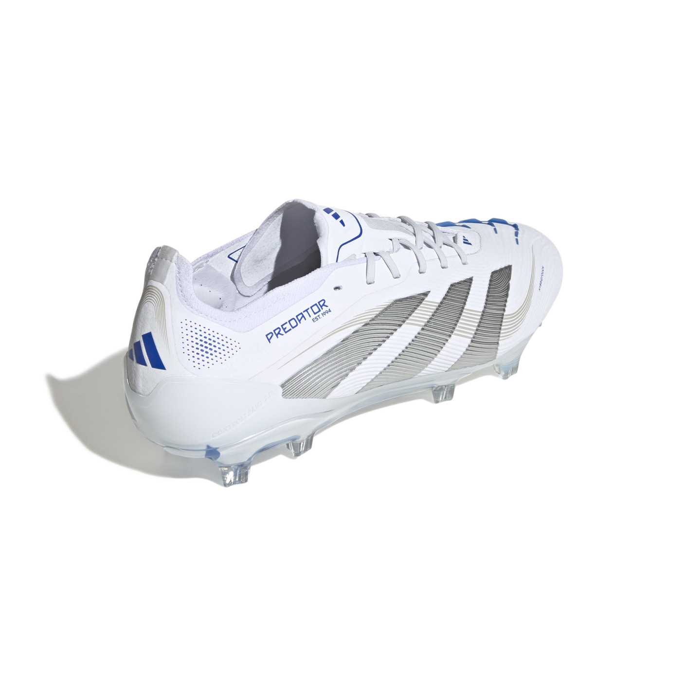Adidas Predator Elite Gras Voetbalschoenen (FG) Wit Zilver Blauw