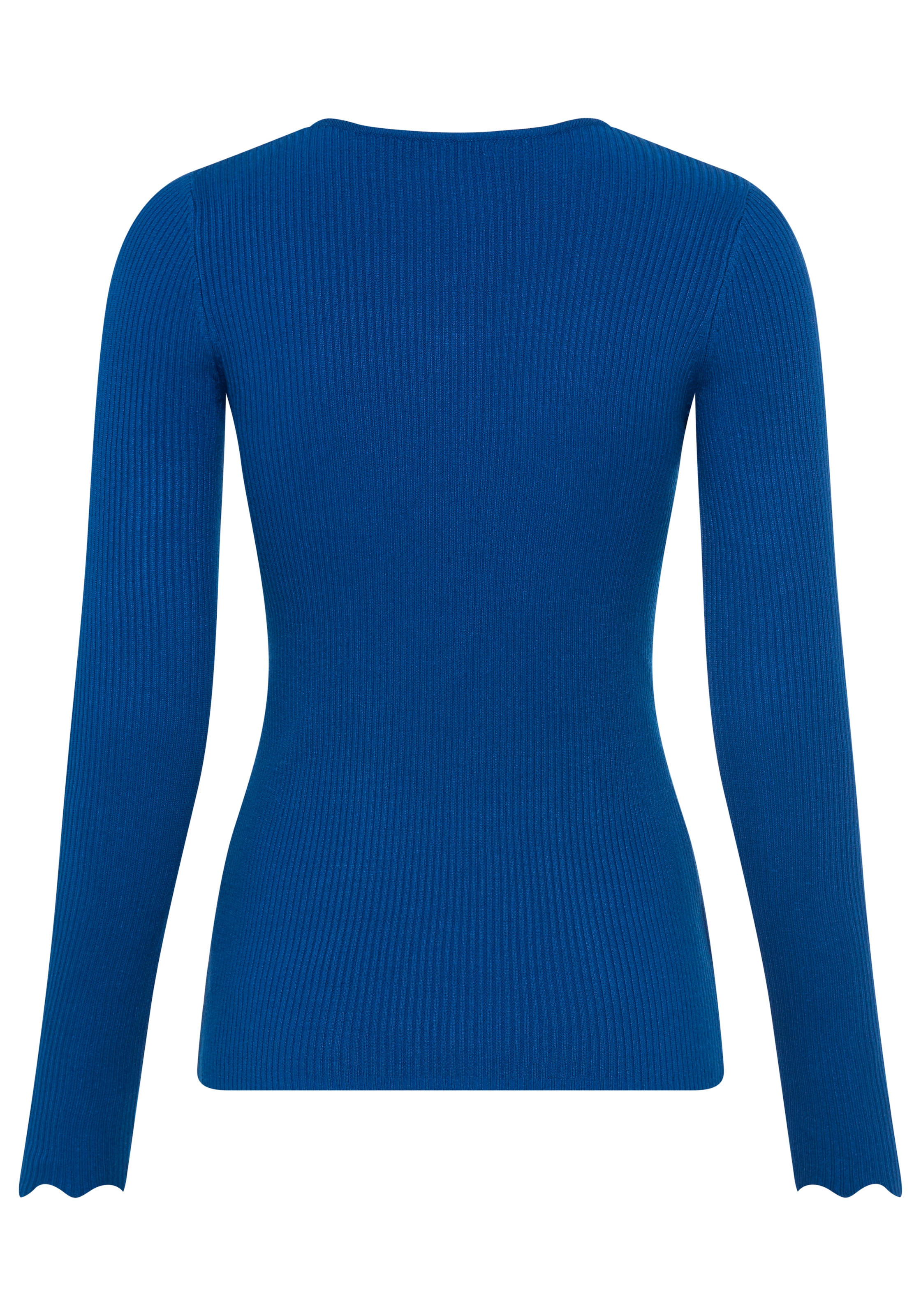 Laura Scott V-Ausschnitt-Pullover , mit femininer Wellenkante