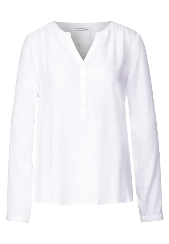 Basic Bluse in Unifarbe - White