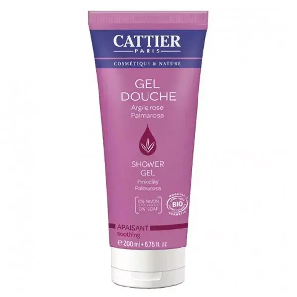 Cattier Argile Rose Gel Douche Apaisant Bio 200ml