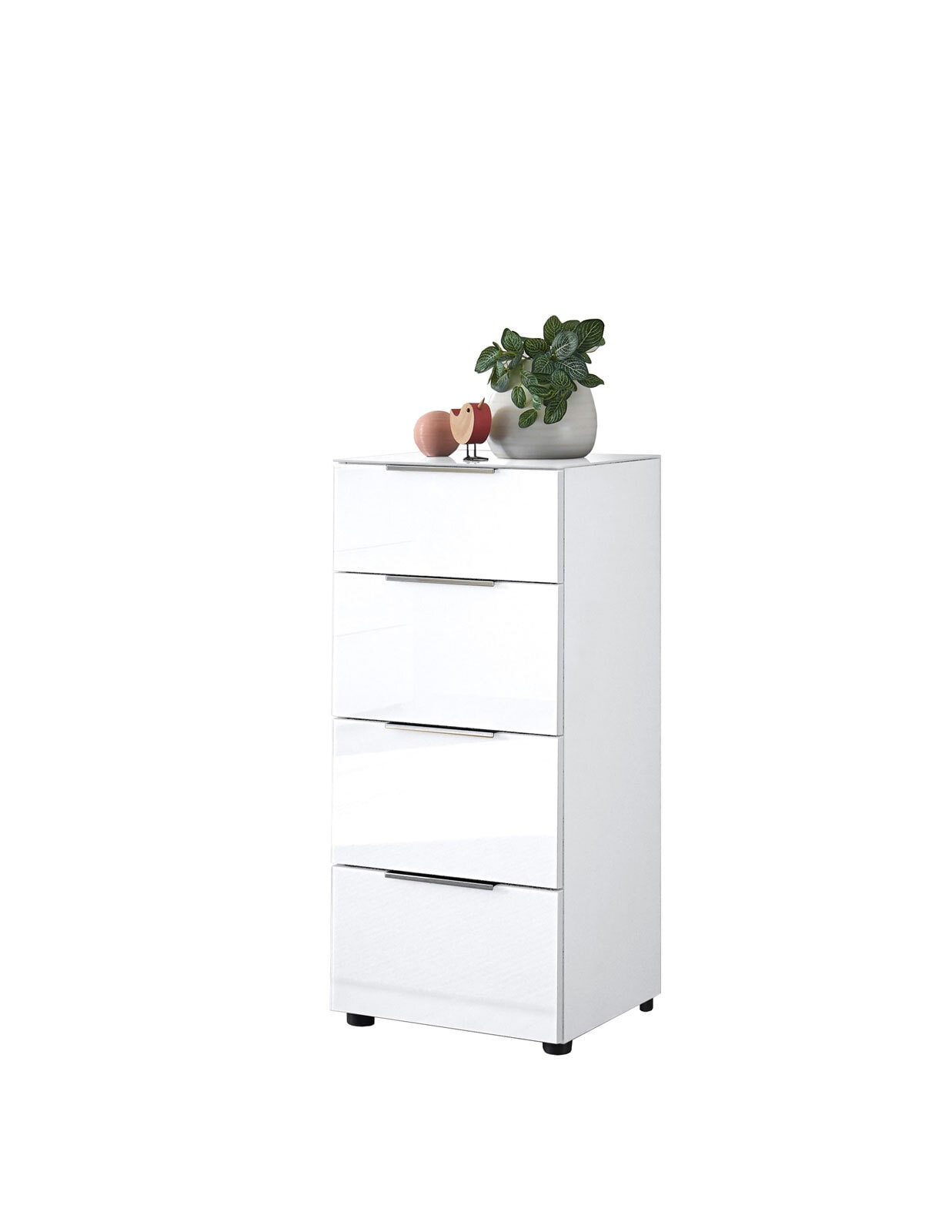 Kommode Santorin 90 x 99 cm Anthrazit/Glasfronten