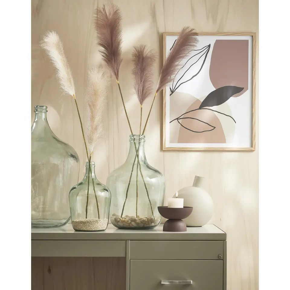 Mica Decorations Vaas Diego - smalle hals - gerecycled glas - 30 cm