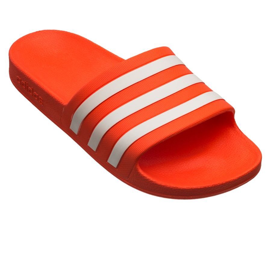 adidas Claquettes adilette - Rouge/Blanc