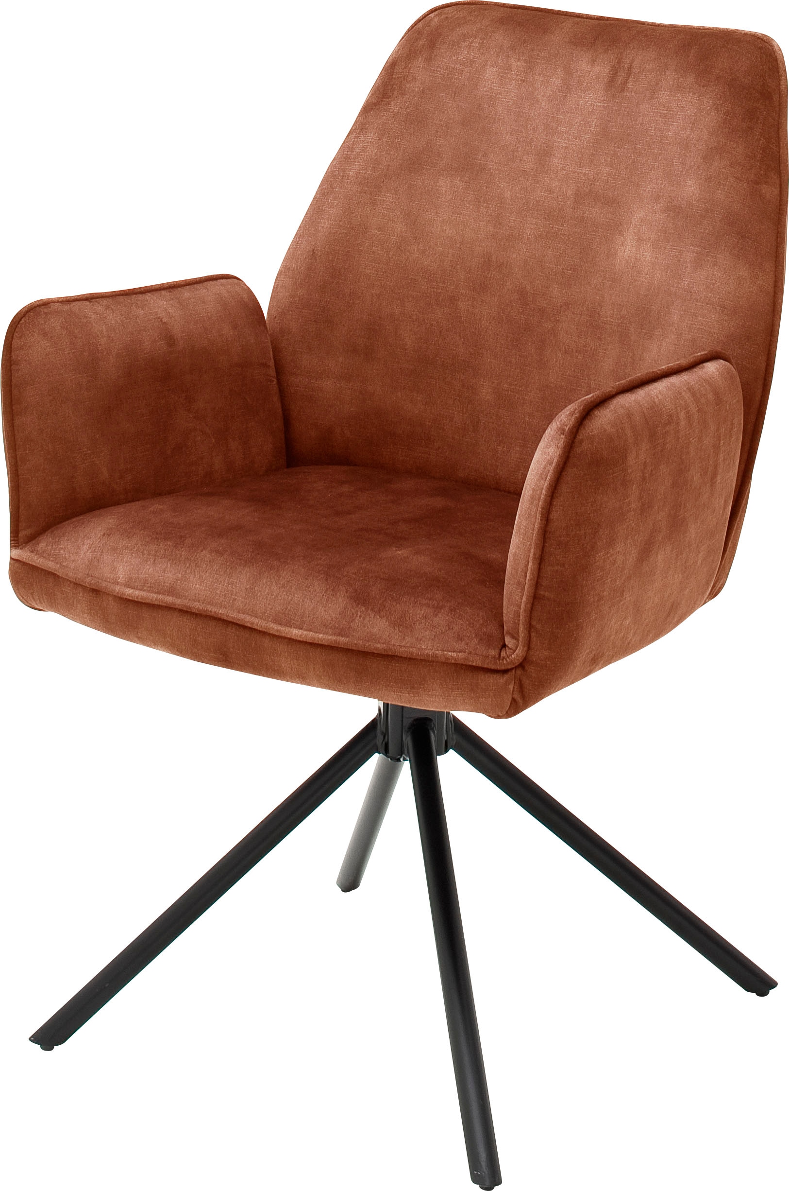 MCA furniture Esszimmerstuhl »Ottawa mit Armlehne« (Set) 2 Stk.Vintage Veloursoptik mit Keder, Stuhl belastbar bis 120 Kg