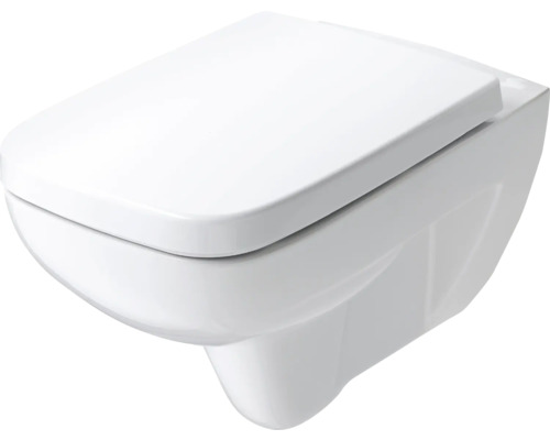 GEBERIT Renova Plan wandclosetset, randloos, glanzend wit met toiletzitting CG05031000