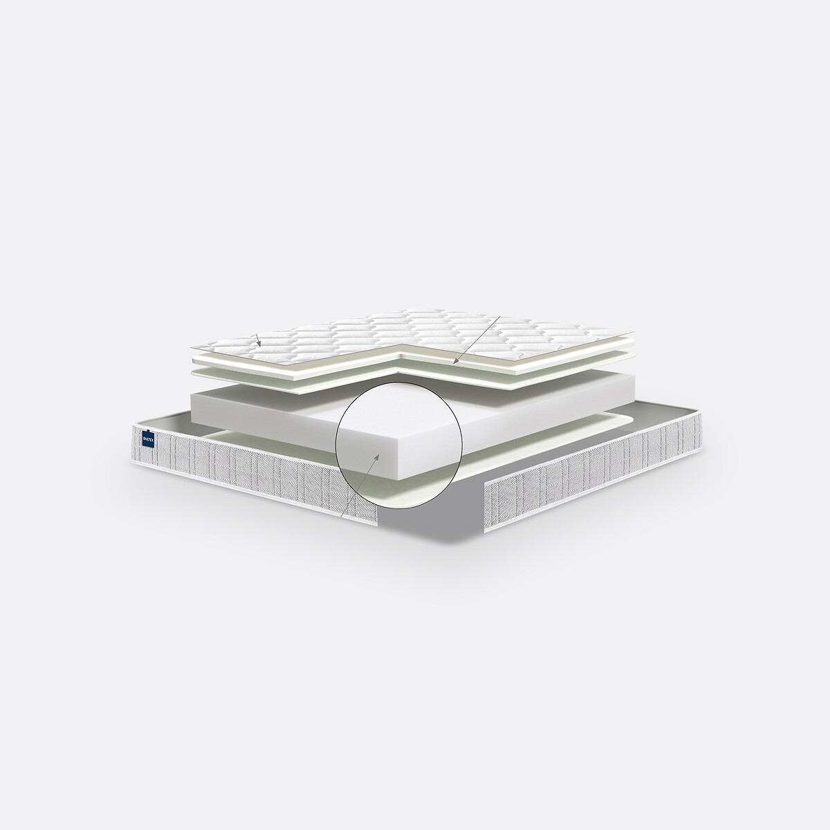 Colchão BULTEX em espuma nano Bultex, firme e confortável.