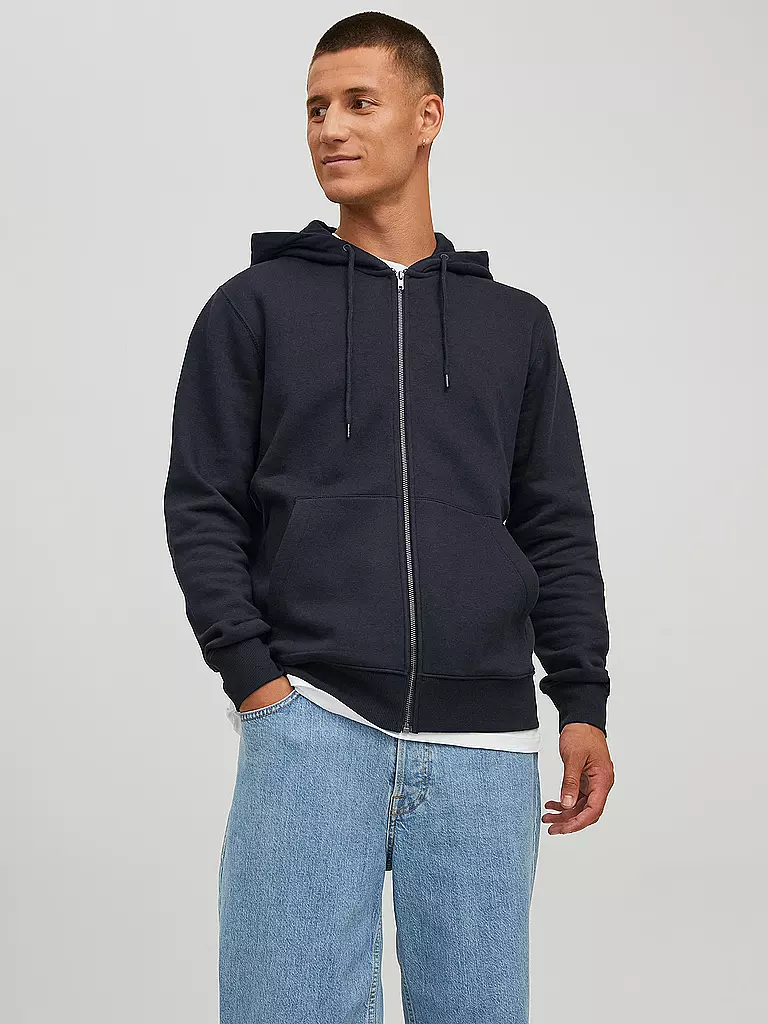 JACK & JONES Kapuzensweatjacke JJESTAR  schwarz