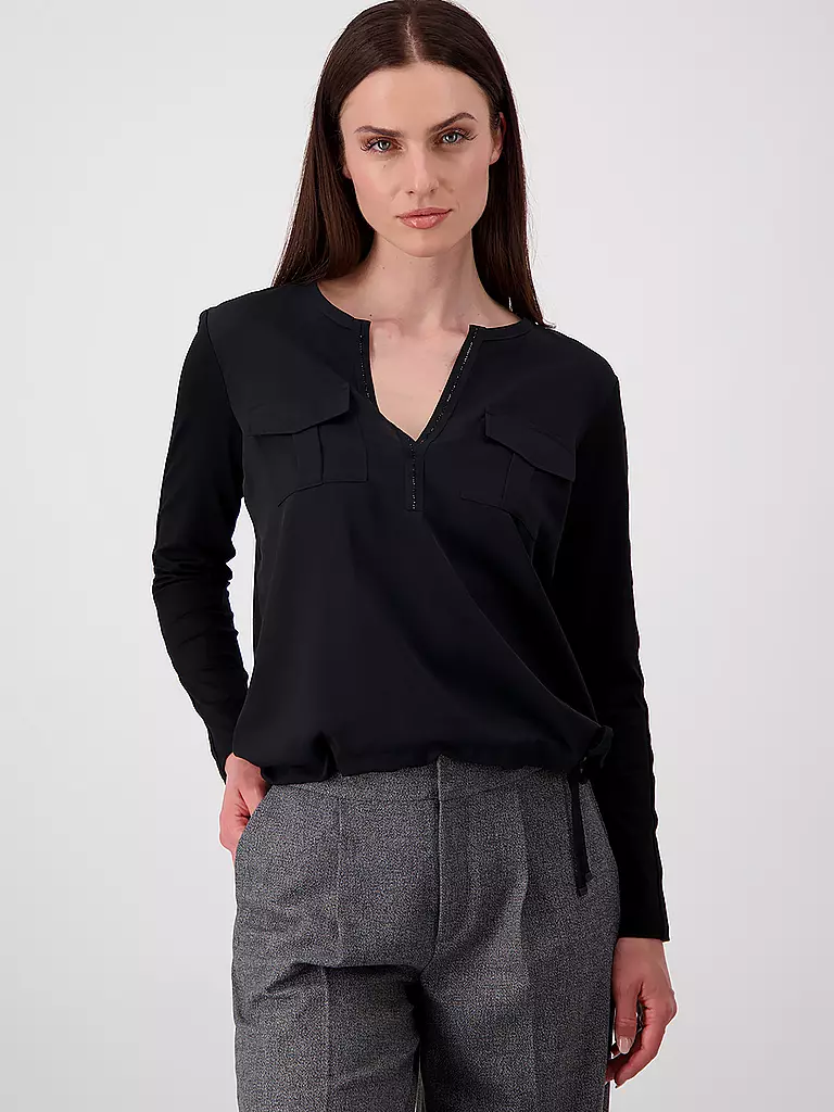 MONARI Blusenshirt schwarz