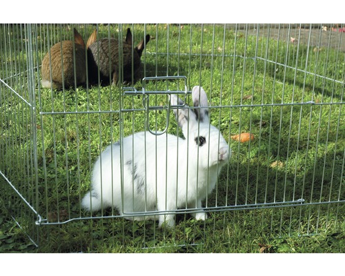 Buitenverblijf voor jonge dieren inclusief beschermnet 123x106x60 cm