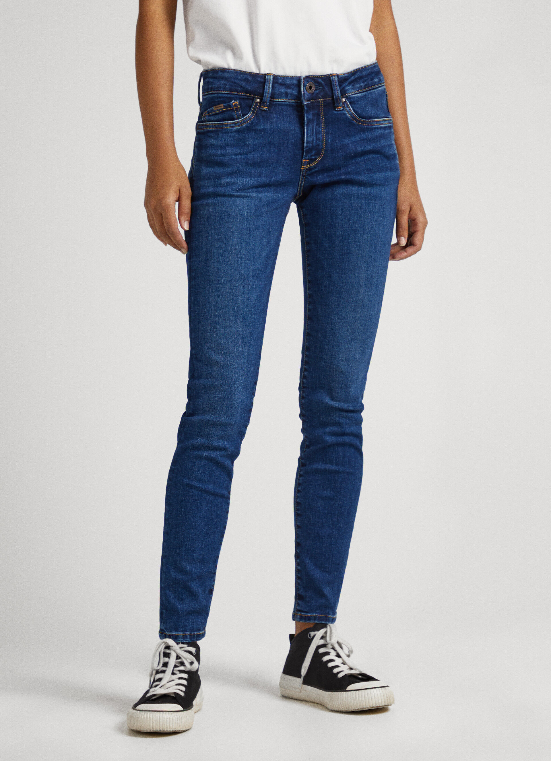 CALÇA JEANS PIXIE FIT SKINNY TIRO TAMANHO MÉDIO - jeans