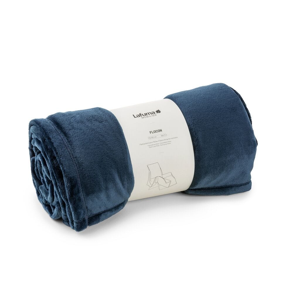 Polarfleece - Decke für Relaxliegen Flocon Fleece Blau Fjord