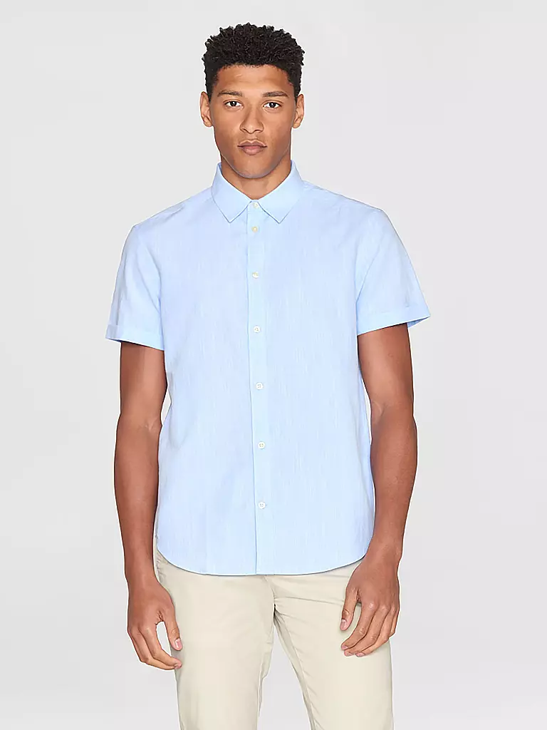 KNOWLEDGE COTTON APPAREL Hemd hellblau