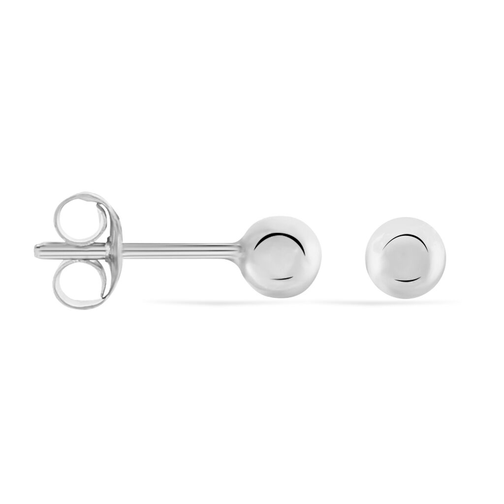 Boucles D'oreilles Puces Virgie Argent Blanc