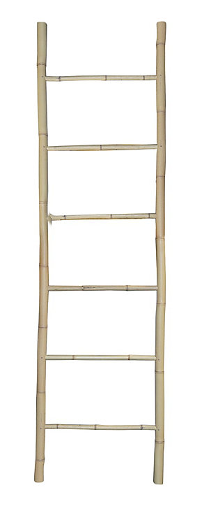 Echelle porte-serviettes en bambou, 6 niveaux, l.50 x H.190 cm, Equipstore Création