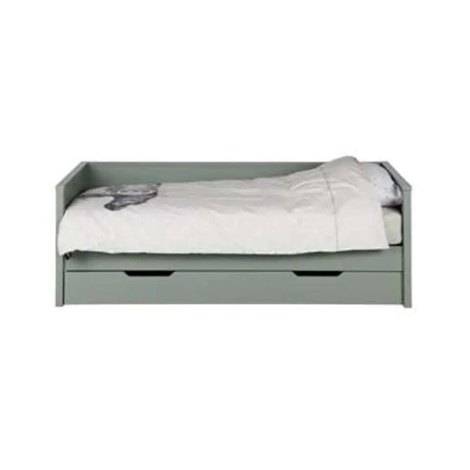 WOOOD Nikki Bedbank Excl Lade - Grenen - Jadegroen - 73x208x100