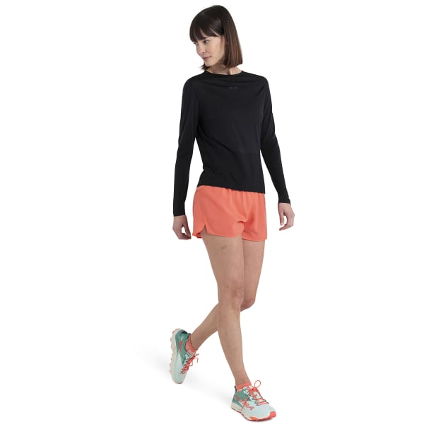 T-shirt randonnée ICEBREAKER W MERINO 125 ZONEKNIT ENERGY WIND LS TEE BLACK
