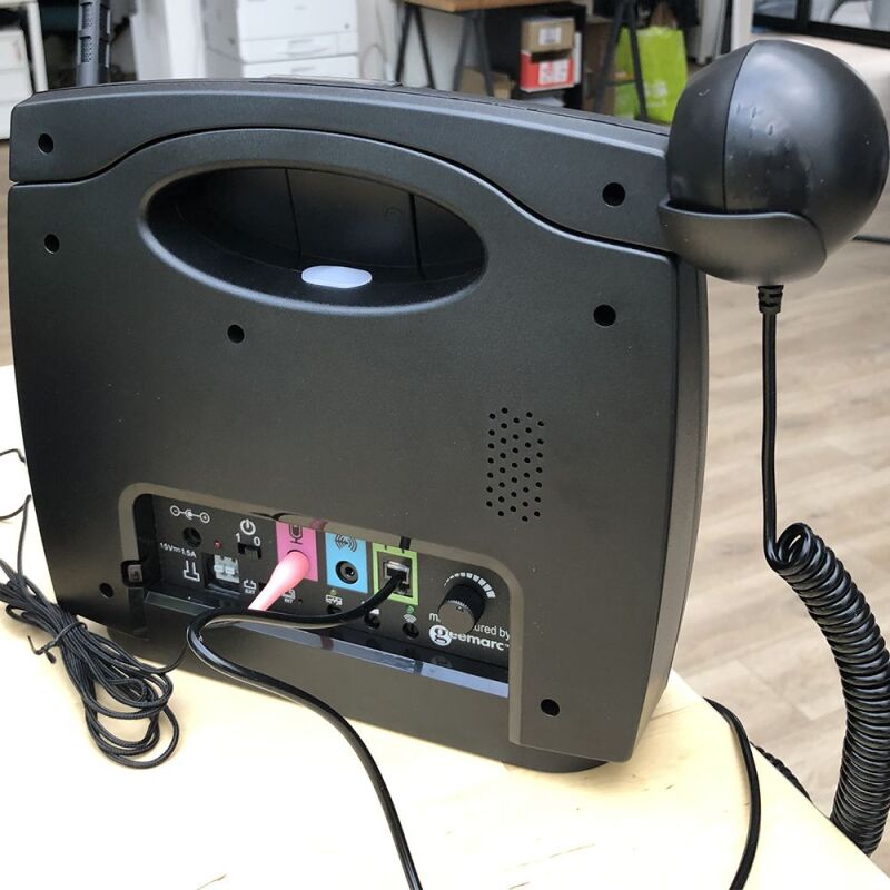 Boucle magnétique mobile pour comptoir d'accueil