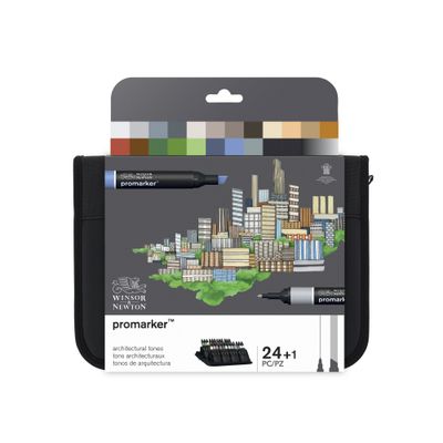 ProMarker Architecture - Trousse de 24 marqueurs double pointe