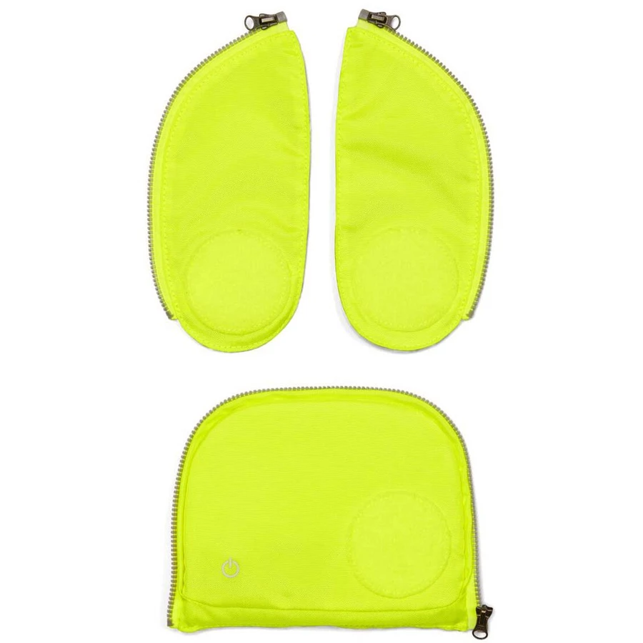 Ergobag Zubehör PackCuboCubo Light - Seitentaschen Zip-Set 3tlg. gelb