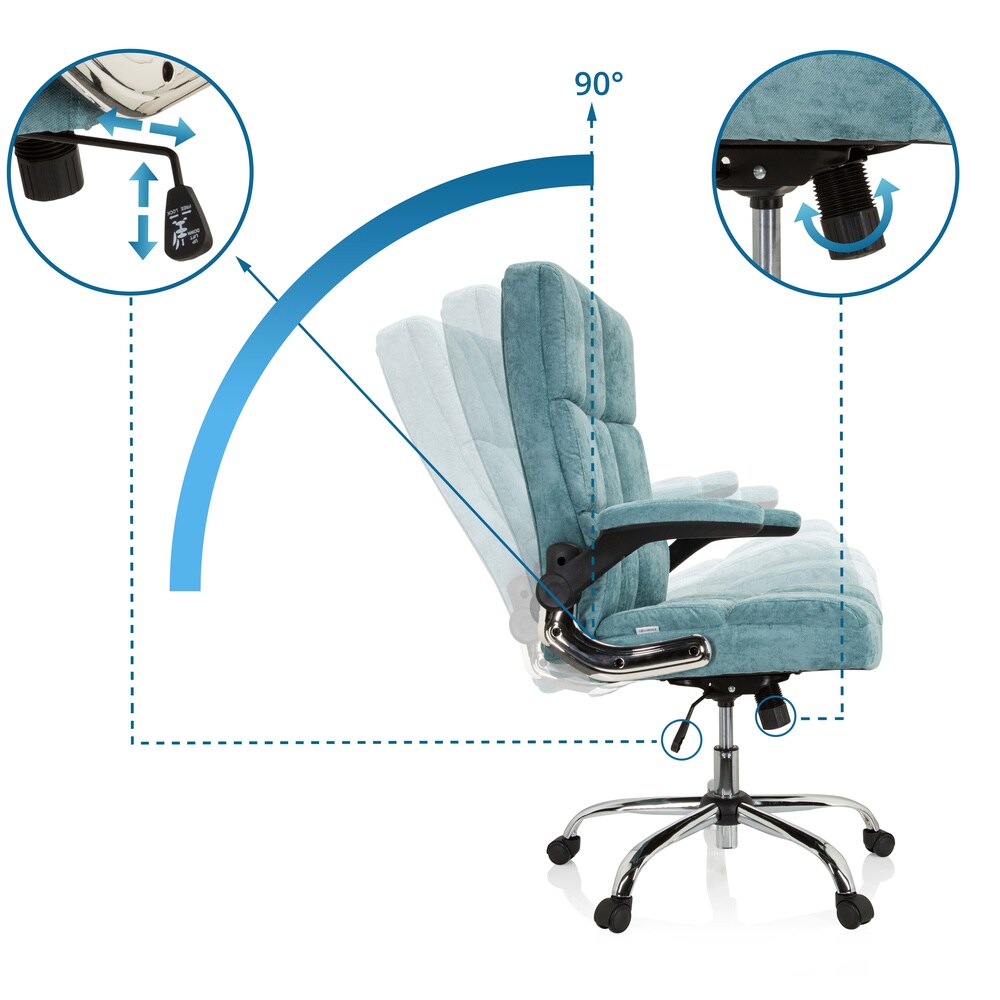 Home Office Chefsessel RELAX WD 100 Stoff mit abklappbaren Armlehnen MyBuero